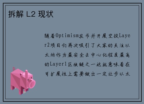 拆解 L2 现状